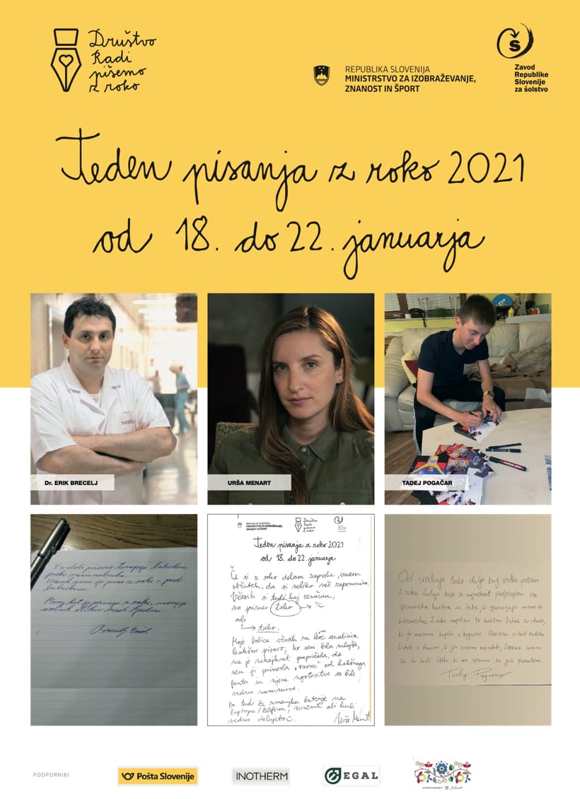 teden pisanja z roko 2021 od 18. do 22. januarja