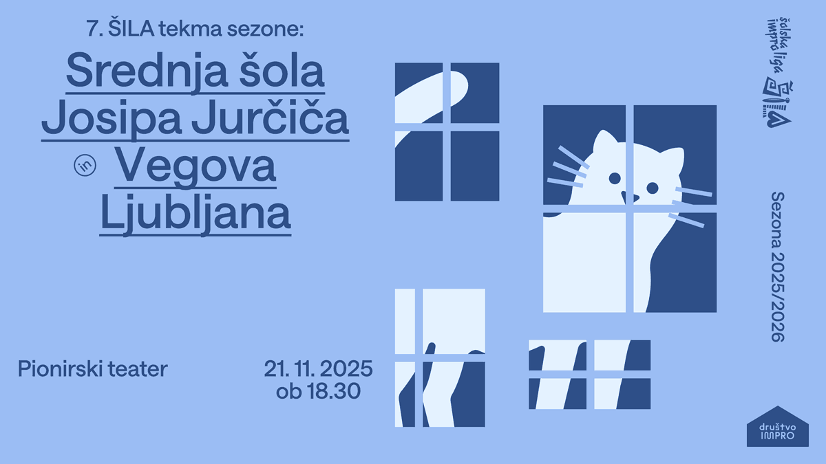 stilizirana grafična opodobitev mačke, ki stoji na okenski polici.